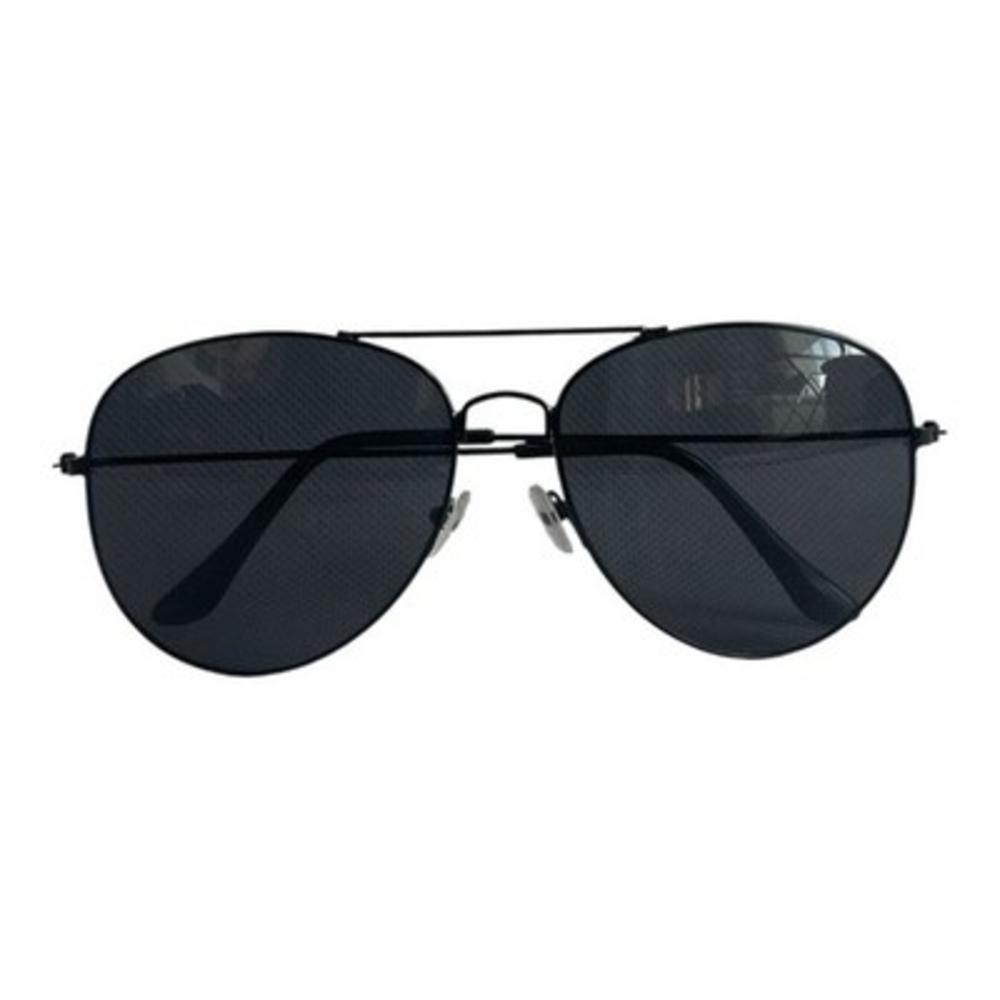 AVIATOR Sunglasses Black Metallic Frame Black Smoke Lens Polarized Sunglasses - Picture 3 of 6